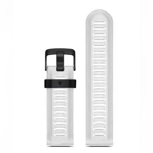 Watch Band 25mm White Rubber Replacement 4 Nixon 51-30 Strap Garmin Silicone NEW - Picture 10 of 11